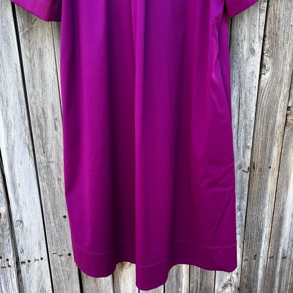 Chico’s Popover Shirtdress High Low Hem Cotton Blend Purple XL - Picture 14 of 16